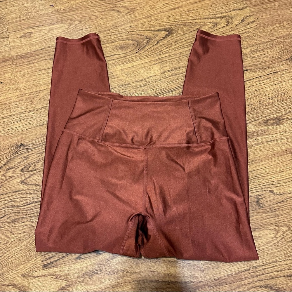 Free People Brown Leggings Comfortable and Chic size medium high rise activewear